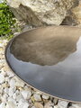 Mísa na vodu z lakované oceli 60 x 14 cm - Antický bronz