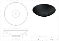 Mísa z lakované oceli na vodu BLACK 80 x 21cm