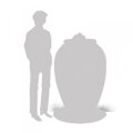 Asaki Jar Bronze s podstavcem - sklobetonová fontána