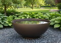 Mísa na vodu z lakované oceli Deep vysoká 100x51 cm - Antický bronz