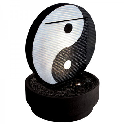 Yin Yang s kulatým podstavcem - vodní stěna interiér / exteriér