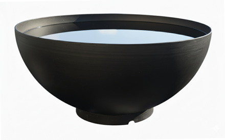 Mísa na vodu z lakované oceli Deep vysoká 120x61 cm - Black