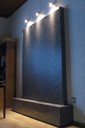 Žulová vodní stěna Šedý Šepot Kamene 208 cm