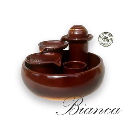 BIANCA BROWN Keramická fontána Ø 23 cm