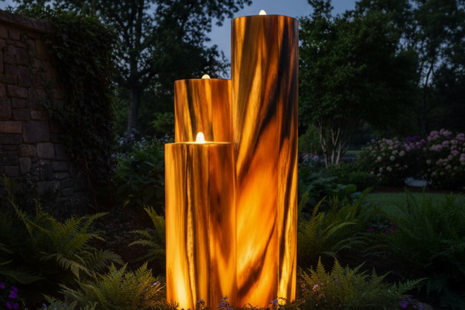 Unikátní kamenná osvětlená fontána